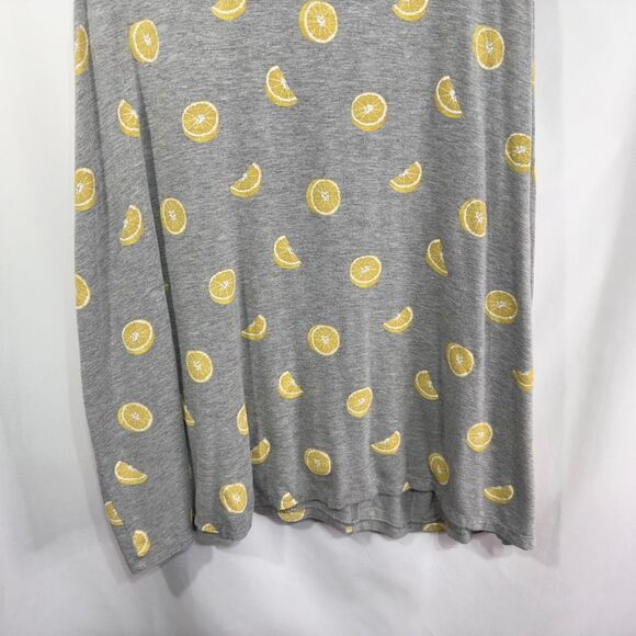Cato Plus Size 18 20 Tank Top Gray Lemon Print Knit Rayon Scoop Neck Cami 1570 - Picture 4 of 8